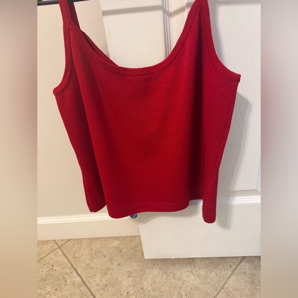 St. John Vibrant Red Camisole Top - Picture 4 of 4